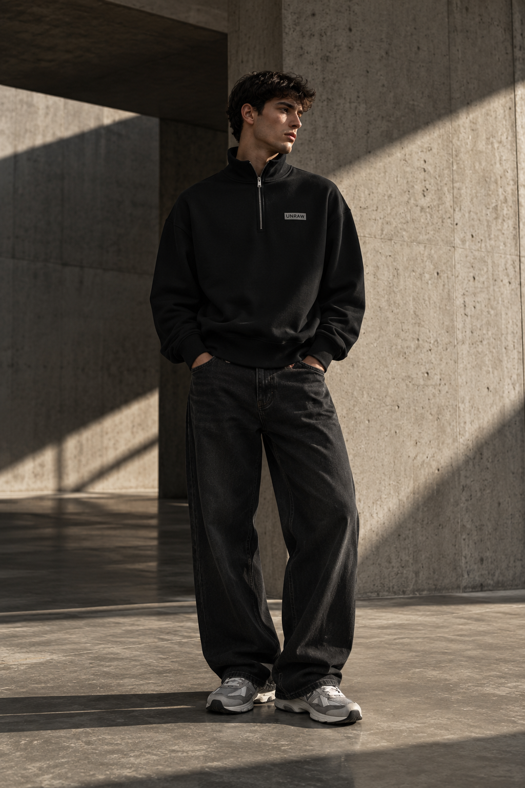 HALF ZIP UNRAW1 Origin